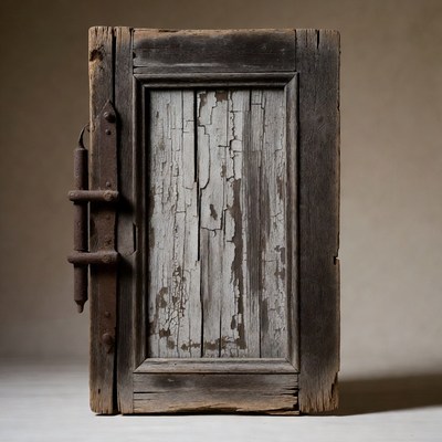 Rustic Wooden Chest with Iron Hinges