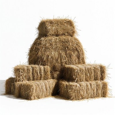 Stack of hay bales