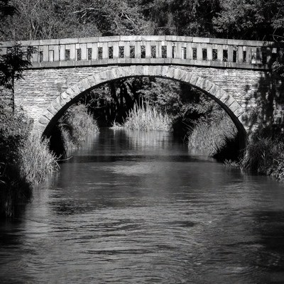 Stone Arch Bridge over River