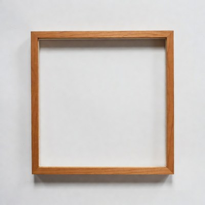 Empty Wooden Picture Frame