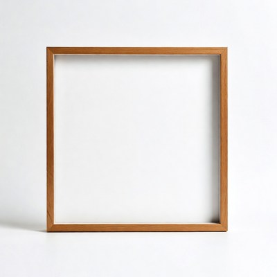 Empty Wooden Picture Frame