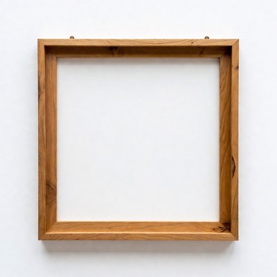 Empty Wooden Picture Frame