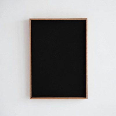 Black Bulletin Board in Wood Frame