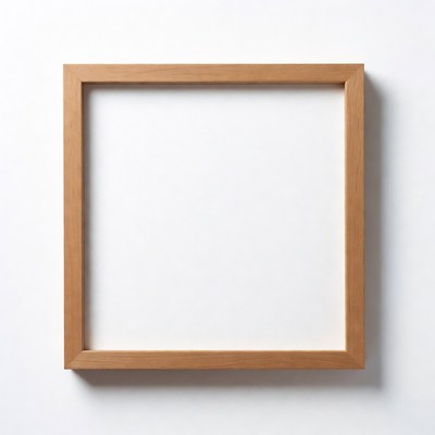 Empty Wooden Picture Frame