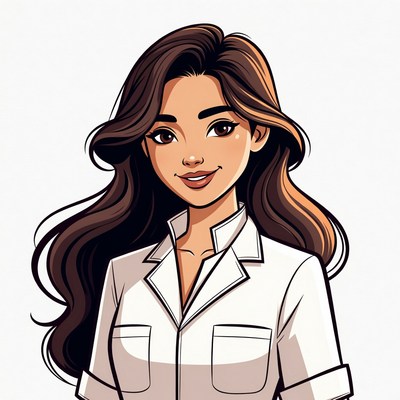 Smiling Asian woman in white blouse