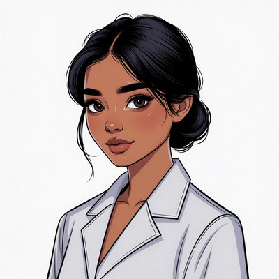 Beautiful Asian woman in white blazer