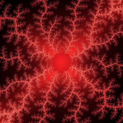 Red Fractal Pattern on Black