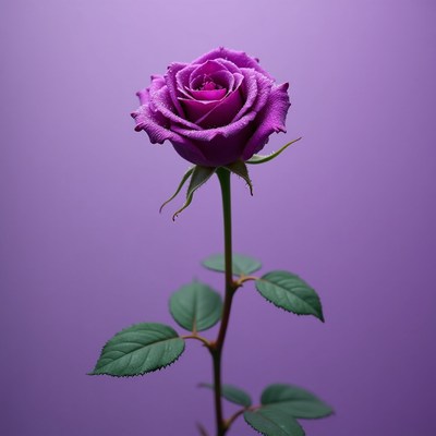 Purple Rose on Purple Background