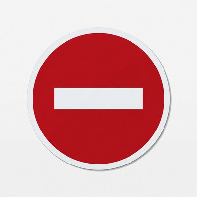 Red No Entry Sign