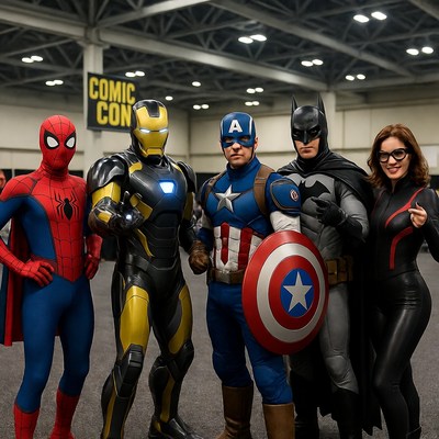 Spider-Man Iron Man Captain America Batman Black Widow Cosplay