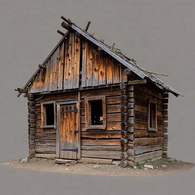 Old Wooden Log Cabin