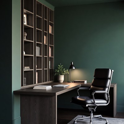 Modern Green Home Office Desk