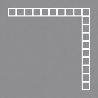 White Grid on Gray Background