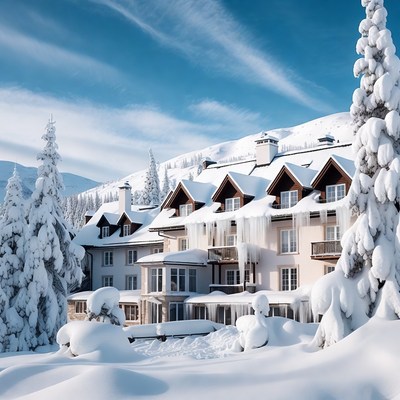 Snowy Mountain Ski Hotel