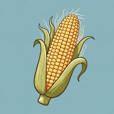 Corn cob illustration