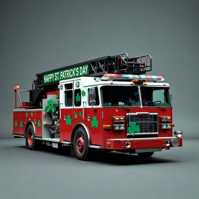 St. Patrick's Day Fire Truck