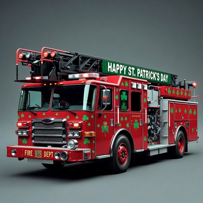 St. Patrick's Day Fire Truck