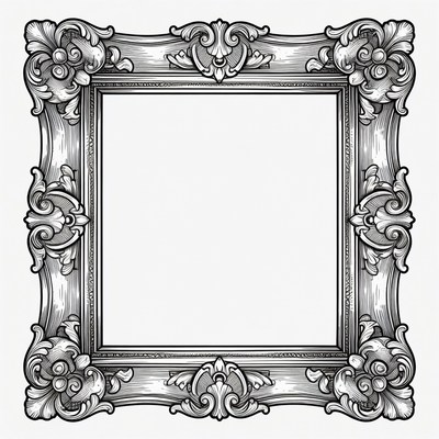 Ornate Empty Picture Frame