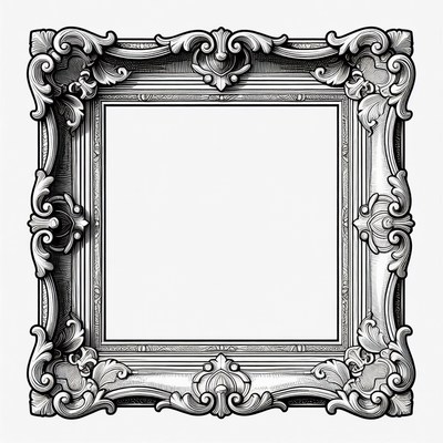 Ornate Empty Picture Frame