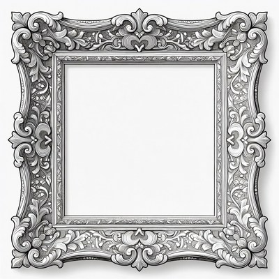 Ornate Empty Picture Frame