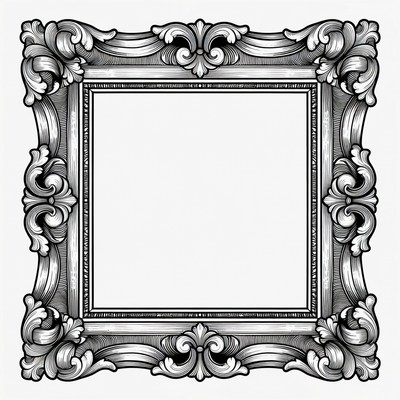 Ornate Empty Picture Frame