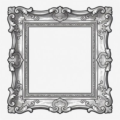 Ornate Empty Picture Frame