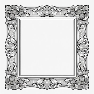 Ornate Empty Picture Frame