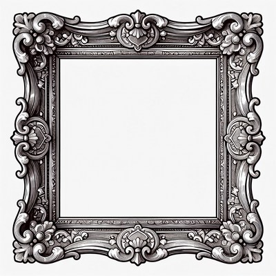 Ornate Vintage Empty Picture Frame