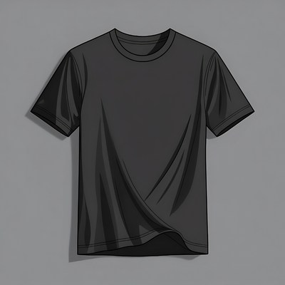 Black T-Shirt Isolated Background