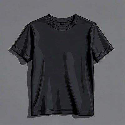 Black T-Shirt Illustration