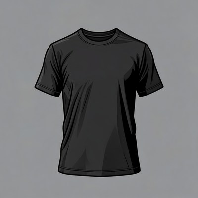 Black T-Shirt Mockup
