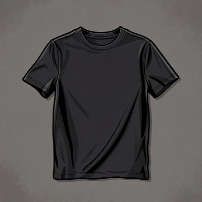 Black T-Shirt Illustration