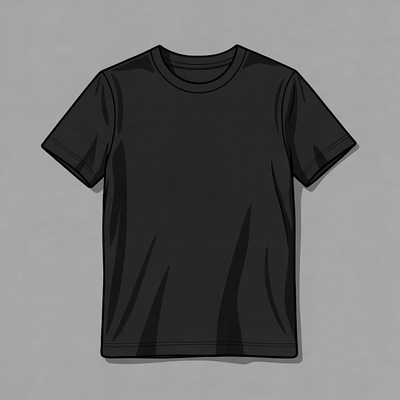 Black T-Shirt Illustration