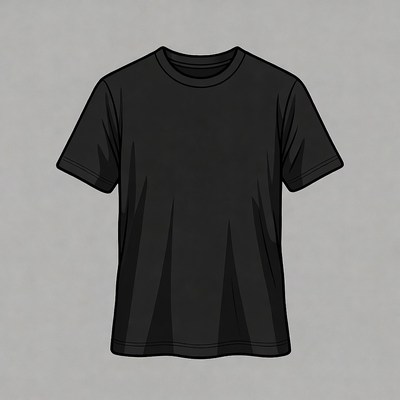 Black T-Shirt Mockup