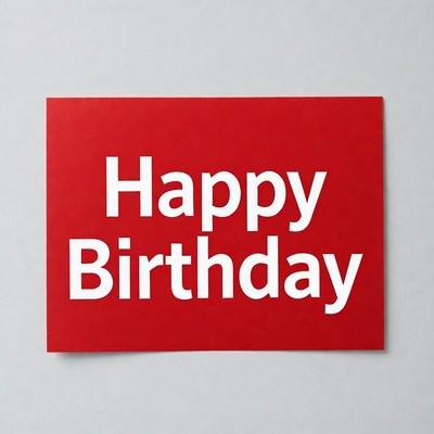 Red Happy Birthday Card