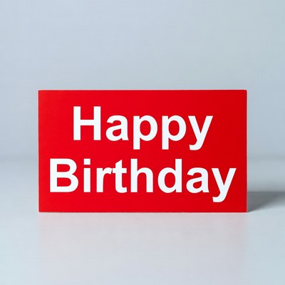 Red Happy Birthday Sign
