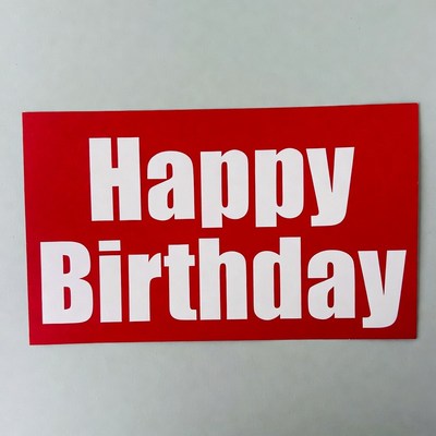 Happy Birthday red sign