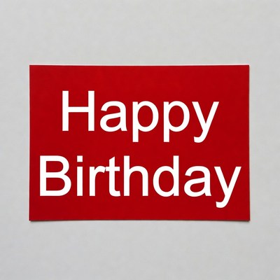 Happy Birthday Red Card