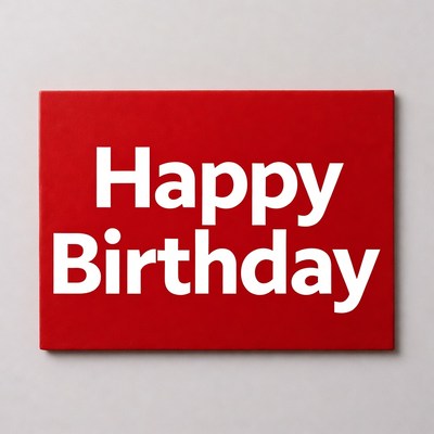 Happy Birthday Red Sign