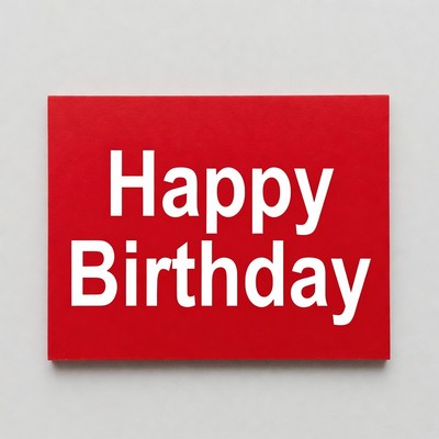Red Happy Birthday Sign