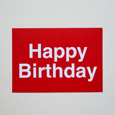 Red Happy Birthday Card