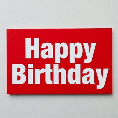 Red Happy Birthday Sign