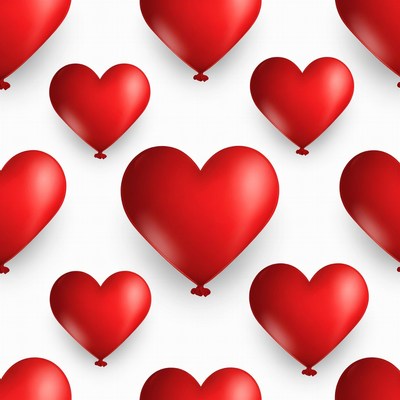 Red Heart Balloons Pattern