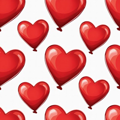Red Heart Balloons Pattern