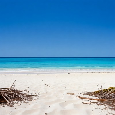Tropical beach with clear turquoise water