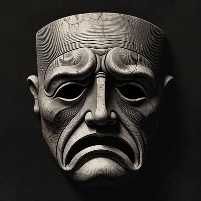 Ancient Greek Tragedy Mask
