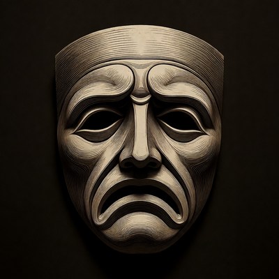 Ancient Tragedy Theater Mask