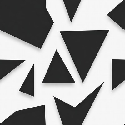 Black Triangular Shapes on White