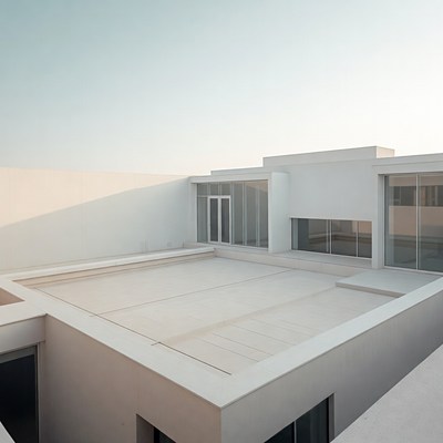 Modern White Courtyard House