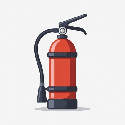 Red Fire Extinguisher Illustration